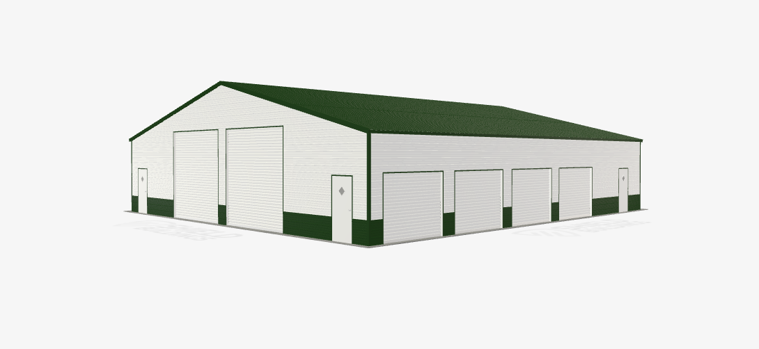 Straight Roof Barn metal building, 54'W x 60'L x 14'/11'H — photo 2 of 2