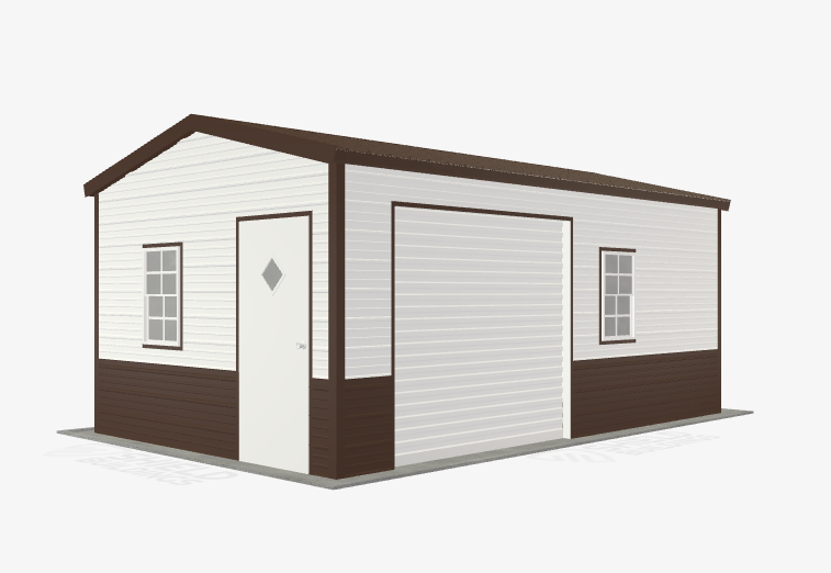 SIDE ENTRY GARAGE metal building, 12'W x 20'L x 8'H — photo 2 of 3