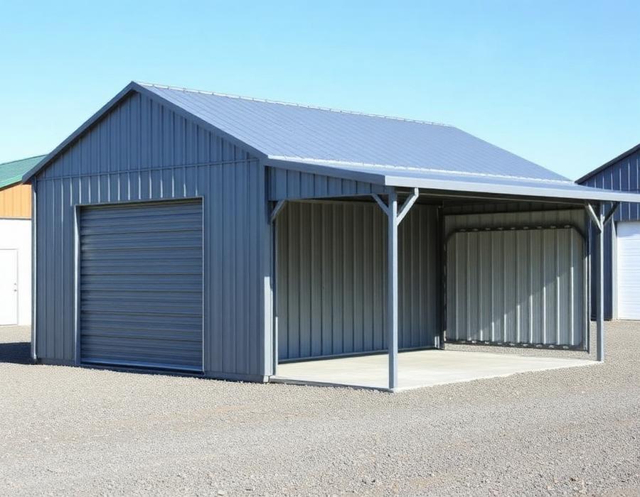 Inside view of 24' x 50' Combo Storage